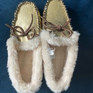 NWOT j crew gold slipper